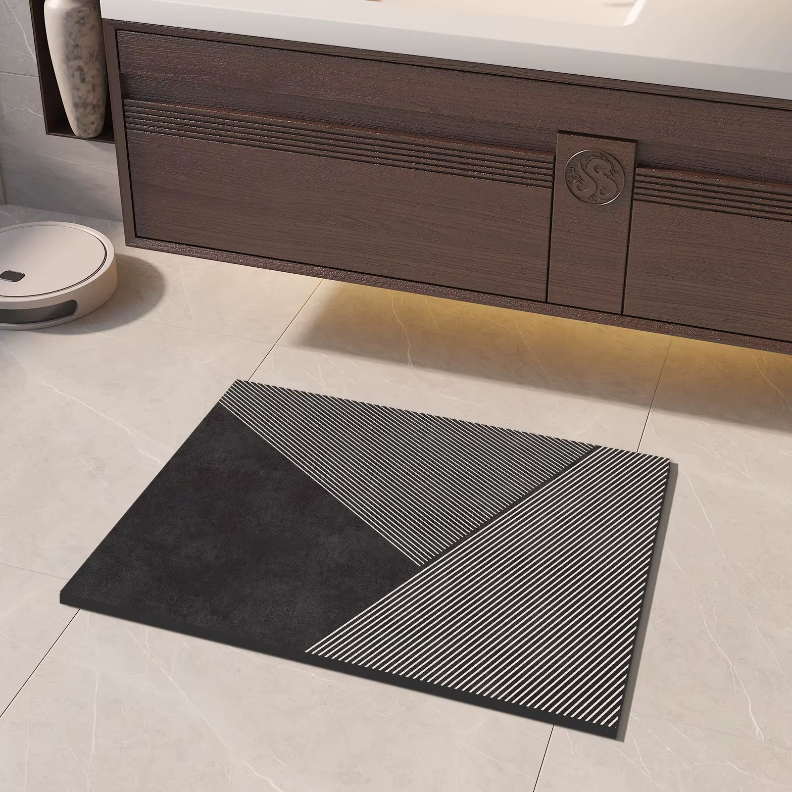Luxury Diatomite Mud Bath Mat Bathroom Super Absorbent Shower Foot Mats Non Slip Quick Dry Toilet Carpet Room Rugs Doormat